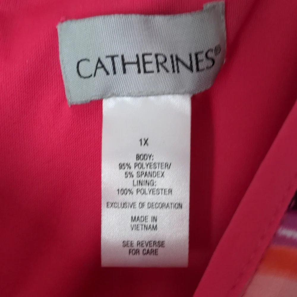 Catherine's Women's Size 1X Partially Lined Sleeveless One Piece Dress - Picture 8 of 10